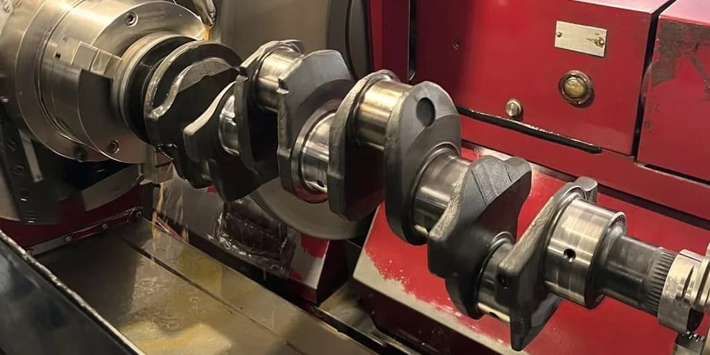 Crankshaft in the grinding machine