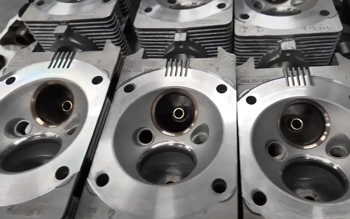 Three reconditioned cylinder heads